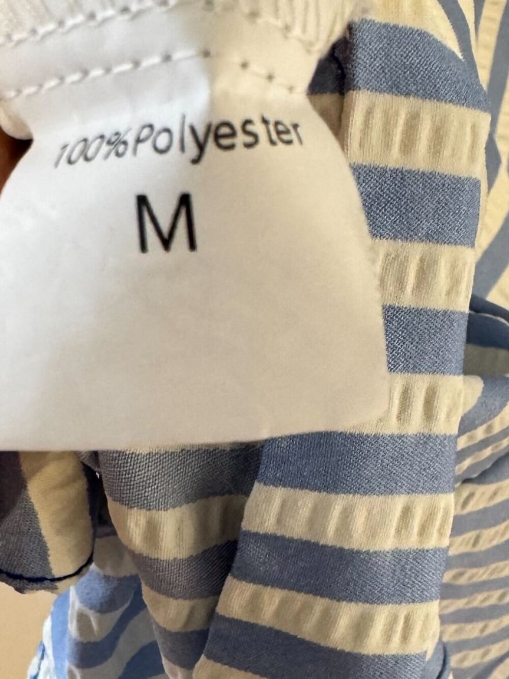 Blue and White Stripe Baby Doll Romper - Size Medium‎ - Picture 9 of 10